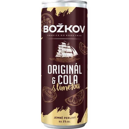 Božkov Originál & Cola s limetou 0,25l - plech