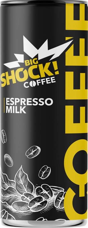Big Shock! Coffee Espresso Milk 0,25l - plech