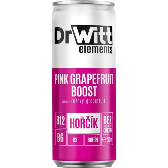 DrWitt Elements Pink Grapefruit Boost 0,25l - plech