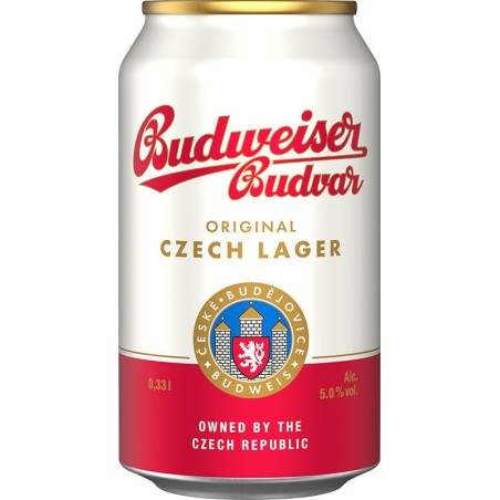 Budweiser Budvar světlý ležák 0,33l - plech