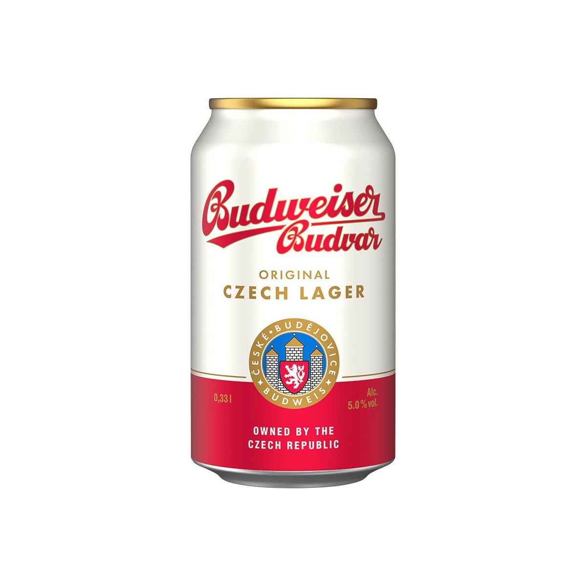 Budweiser Budvar světlý ležák 0,33l - plech