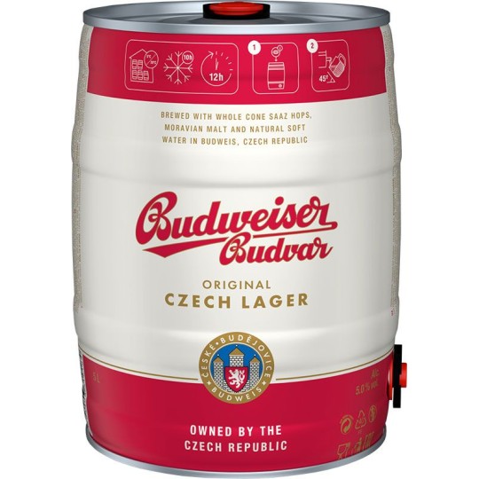 Budweiser Budvar světlý ležák 5l - soudek