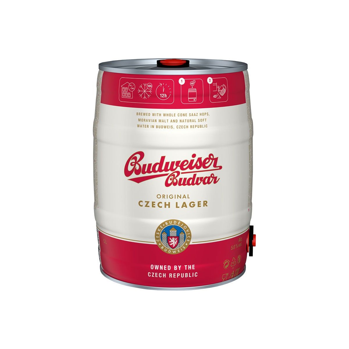 Budweiser Budvar světlý ležák 5l - soudek