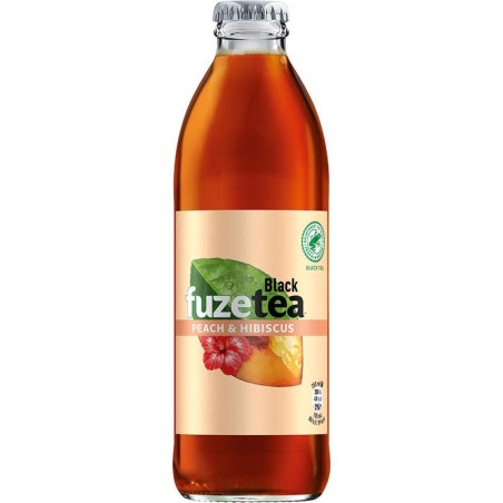 Fuze Tea Black Ice Tea Peach Hibiscus 0,25l - sklo