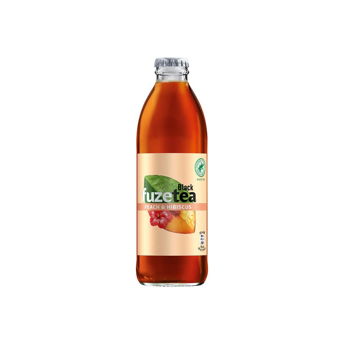 Fuze Tea Black Ice Tea Peach Hibiscus 0,25l - sklo