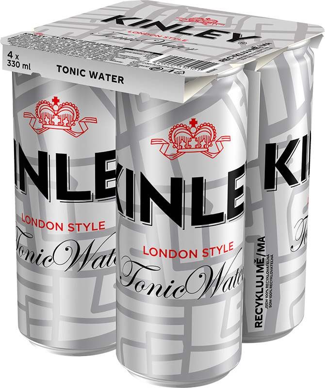 Kinley Tonic 4 x 0,33l multipack - plech